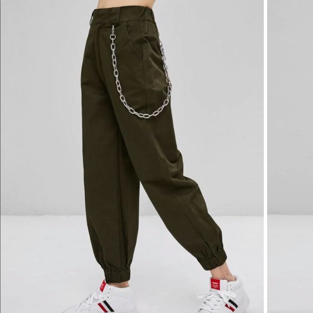 Dark green cargo pants